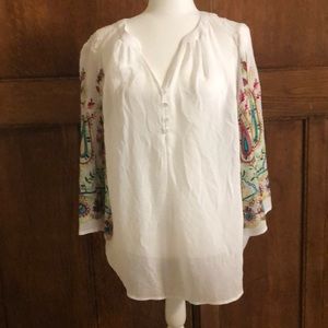 Brand NWOT White Blouse size large